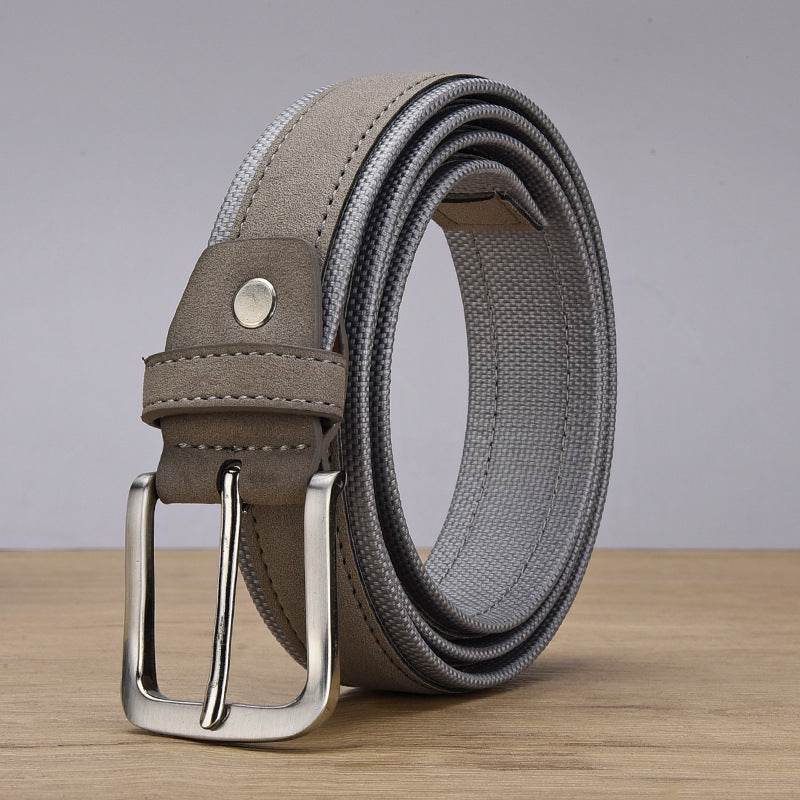 Buycenter Korean Suede Man's Belt - Stylish Alloy Pin Buckle, Multiple Sizes - Buy Center US