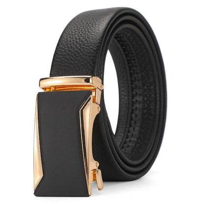 Buycenter Genuine Leather Automatic Belt for Boys - Stylish & Durable Design - Buy Center US