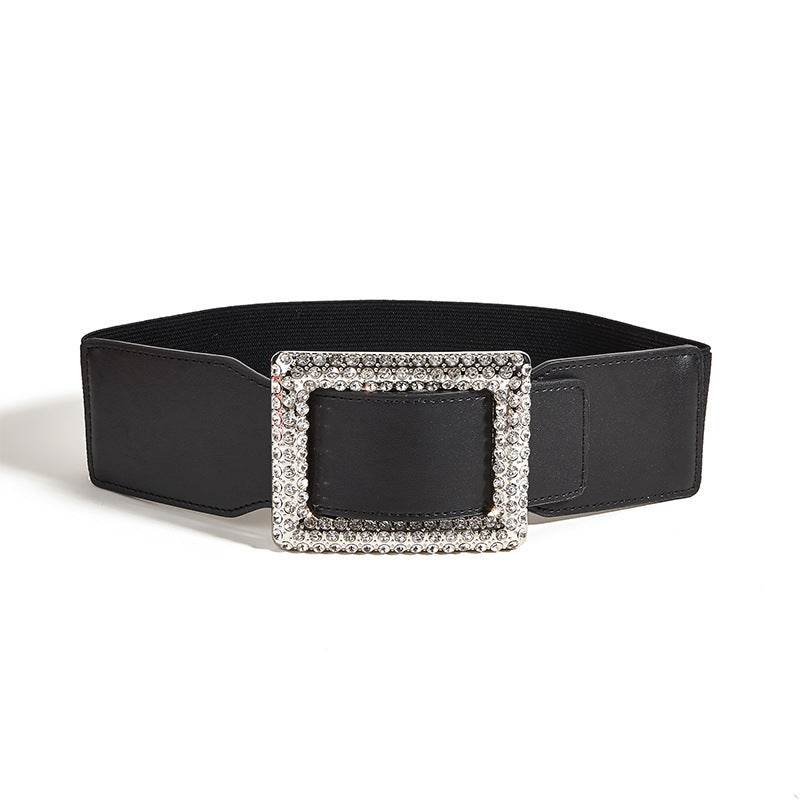 Decorative Wide Belt with Square Buckle - Retro Bohemian Style - Buy Center US