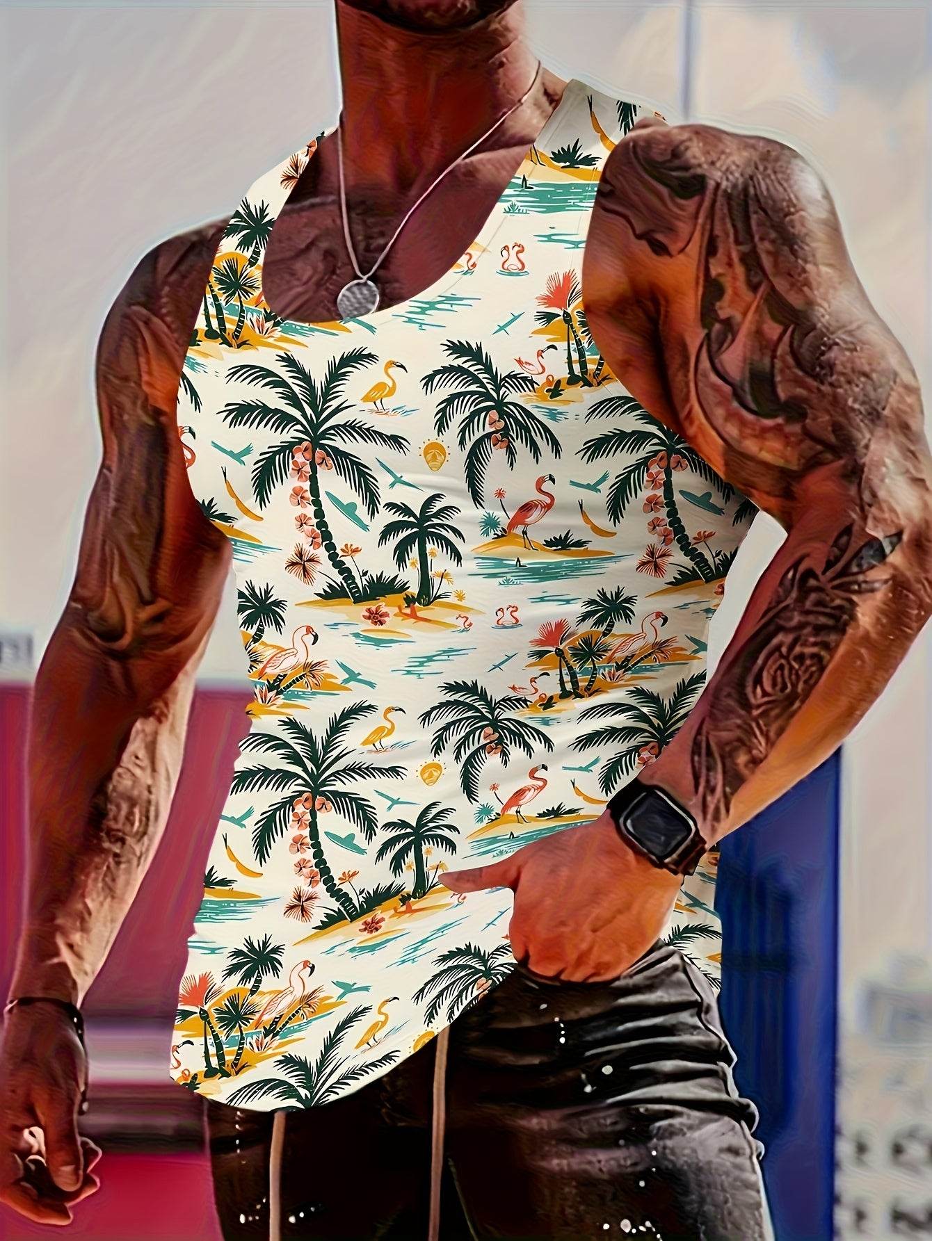 Trendy Men's Casual Tie-Dye Tank Top - Comfortable Summer Fashion - Buy Center US