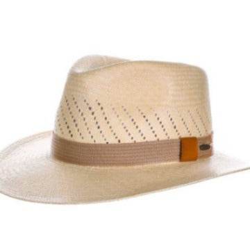 Buycenter Striped Bow Flat-brimmed Straw Top Hat - Adjustable Size - Buy Center US