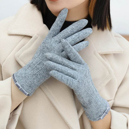 Women's Winter Fleece Lined Finger Gloves - Warm Touch Screen Cashmere - Buy Center US
