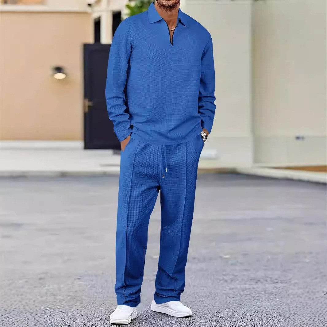 Buycenter Casual Suit - Long Sleeve Zipper Trousers in Various Colors - Buy Center US