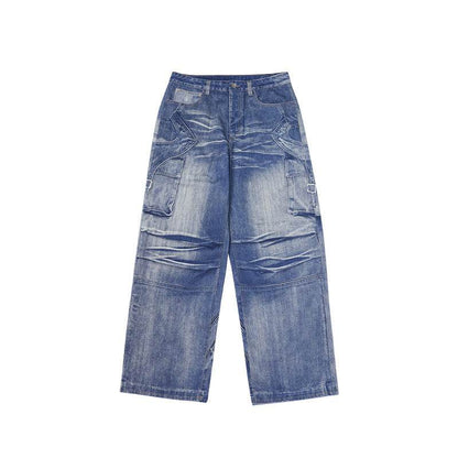 Buycenter Digital Printing Jeans - Embroidered Straight-Leg, Mid Waist - Buy Center US