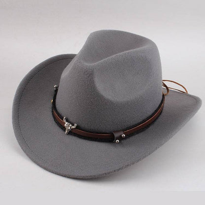 Woolen Cowboy Hat for Men & Women - Adjustable Ethnic Style Summer Accessory - Buy Center US