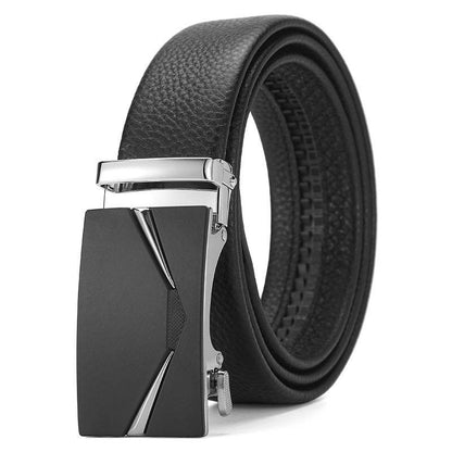Buycenter Genuine Leather Automatic Belt for Boys - Stylish & Durable Design - Buy Center US