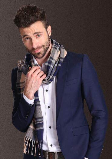 Buycenter Men's Winter Shawl Scarf - Warm Tartan Style for Spring & Autumn - Buy Center US