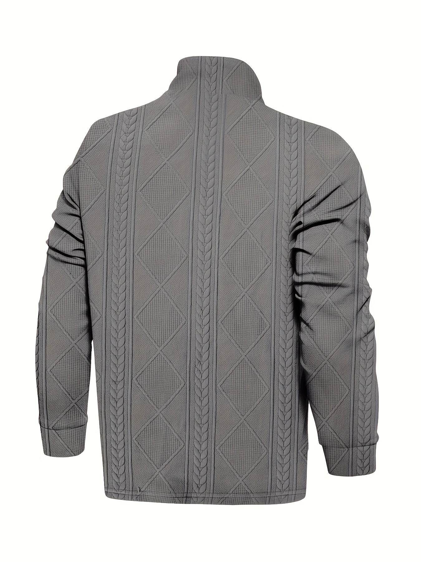 Casual Men's Jacket and Pants Set - Comfortable V-Neck, Perfect for Fall - Buy Center US