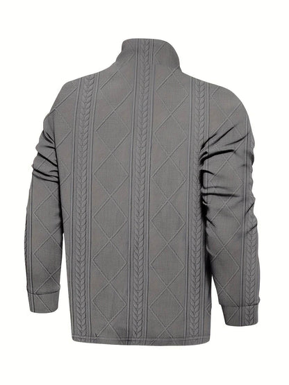 Casual Men's Jacket and Pants Set - Comfortable V-Neck, Perfect for Fall - Buy Center US