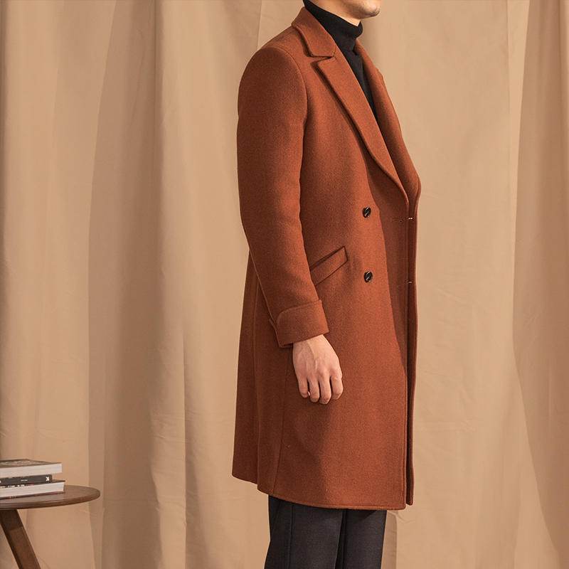 Buycenter Double-Breasted Mid-Length Wool Overcoat - Stylish & Warm - Buy Center US