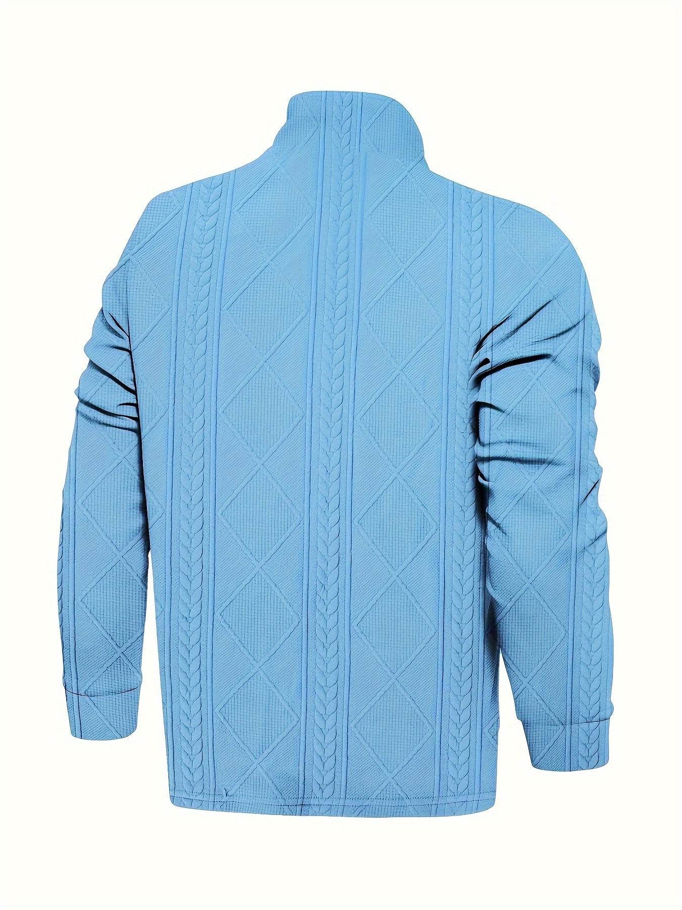 Casual Men's Jacket and Pants Set - Comfortable V-Neck, Perfect for Fall - Buy Center US
