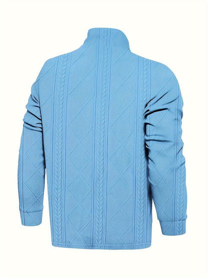Casual Men's Jacket and Pants Set - Comfortable V-Neck, Perfect for Fall - Buy Center US