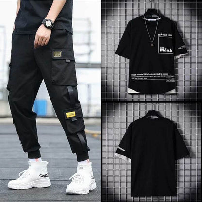 Buycenter Loose Hip-Hop Overalls for Men - Summer Fashion with Hood - Buy Center US
