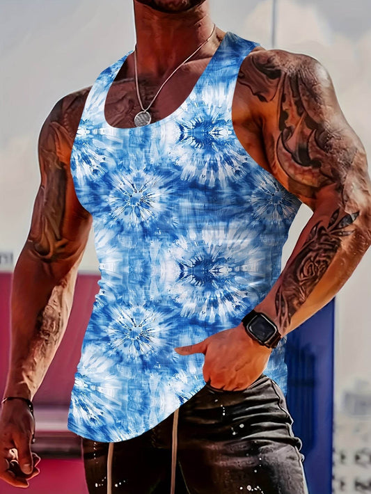 Men's Lion Graphic Print Tank Top - Casual Summer Vest, Skinny Fit - Buy Center US