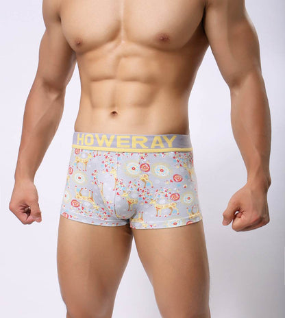 Buycenter Men’s Mid Waist Boxer Pants - Soft Cotton & Breathable Fabric - Buy Center US