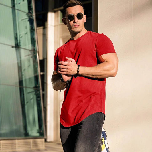 Men's Casual Sports T-Shirt - Short Sleeve Cotton Fitness Tee - Buy Center US