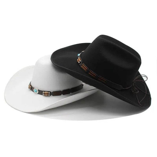 Stylish Woolen Hat - Breathable Black and White Summer Top Hat - Buy Center US
