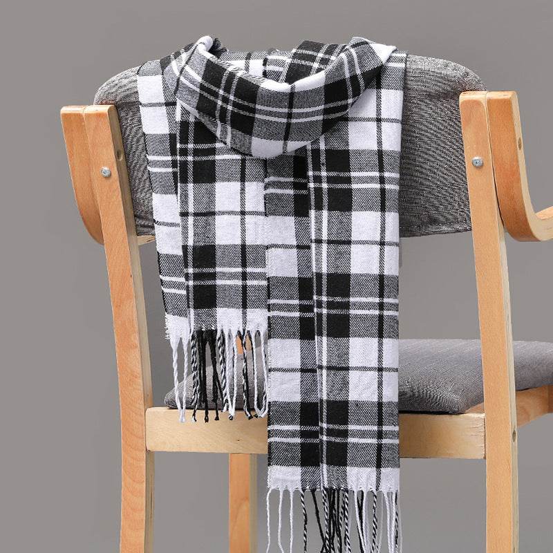 Buycenter British Plaid Cashmere Tassel Scarf for Couples & Kids - Buy Center US