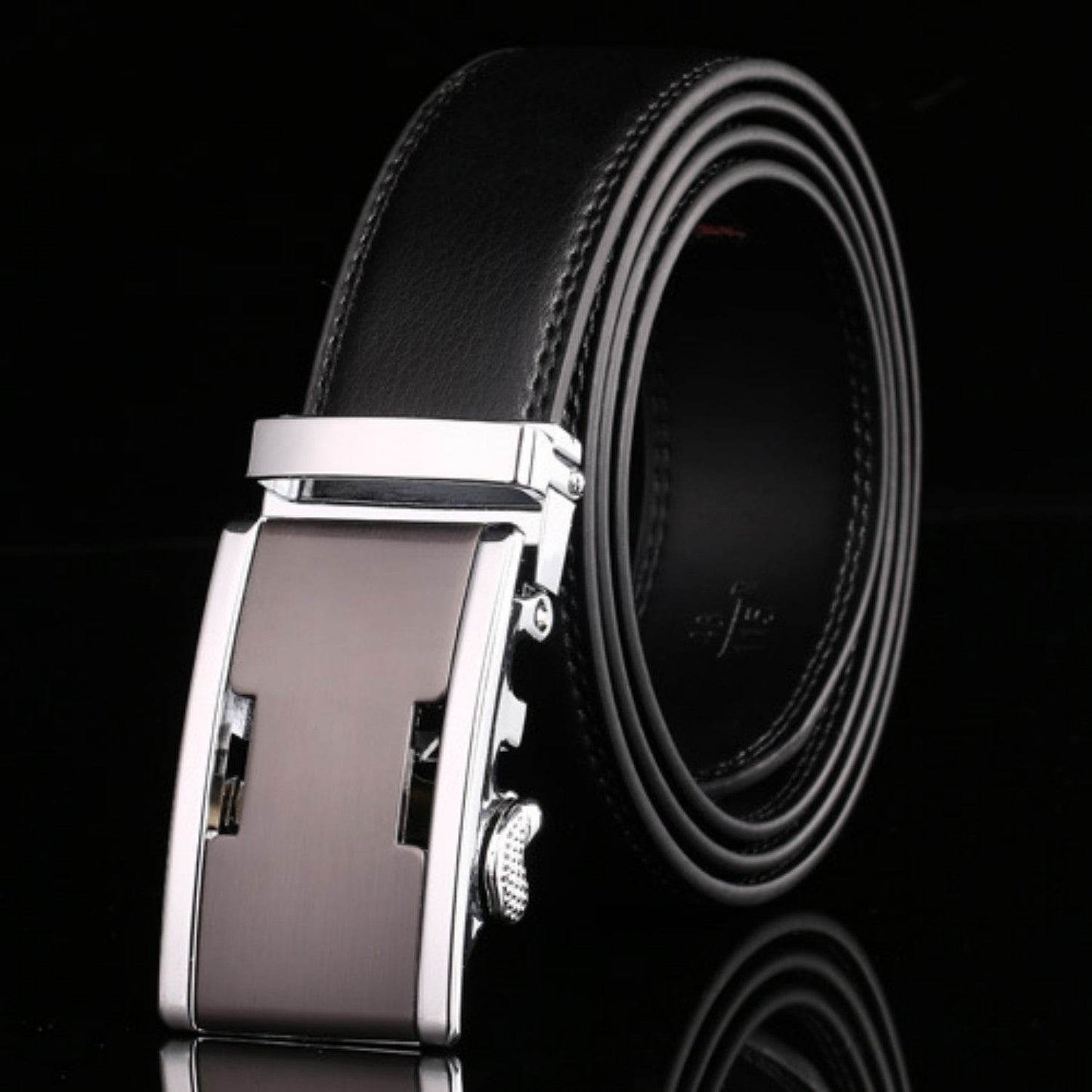 Buycenter Men's Automatic Buckle Cowhide Belt - Genuine Leather, Stylish Colors - Buy Center US