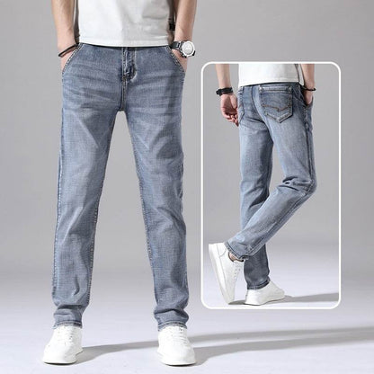 Retro Thin Jeans for Men - Loose Casual Trousers in Various Colors - Buy Center US