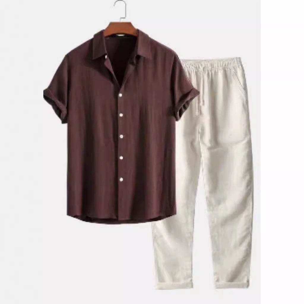 Buycenter Casual Multi-Color Beachwear - Soft Cotton & Linen Suit - Buy Center US