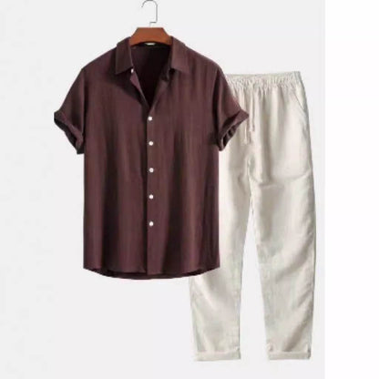 Buycenter Casual Multi-Color Beachwear - Soft Cotton & Linen Suit - Buy Center US