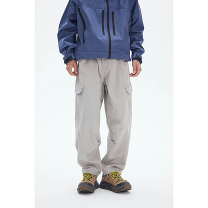 Buycenter Men's Leisure Cargo Trousers - Chemical Fiber Blend, Straight Fit - Buy Center US