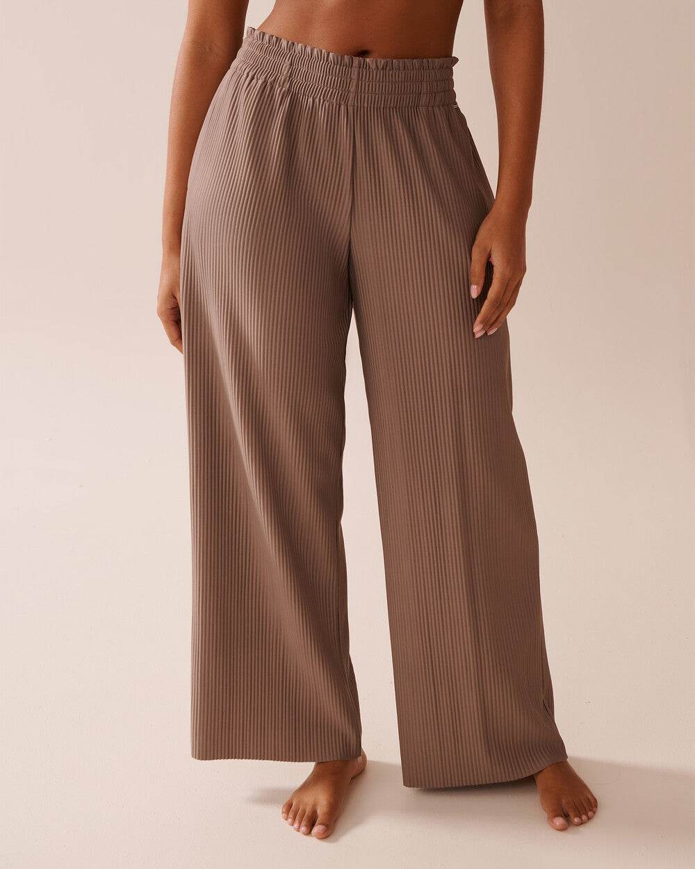 Women's Wide-Leg Mid-Waist Elastic Pants - Loose Fit Fashion Trousers - Buy Center US