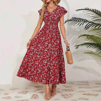 Fashion Floral Long Sleeve Swing Dress - Japanese & Korean Casual Style - Buy Center US