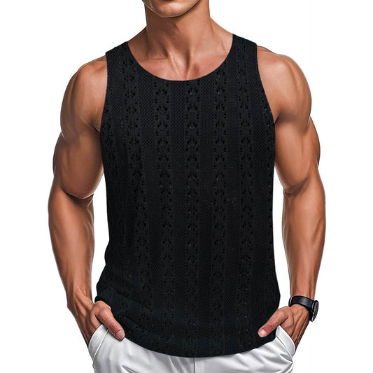 Casual Round Neck Beach Vest - Loose Fit for Summer Style - Buy Center US