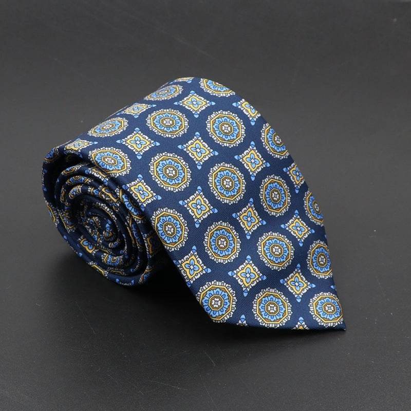 Buycenter Super Soft Silk Ties - 75mm Bohemian Necktie for Men - Buy Center US