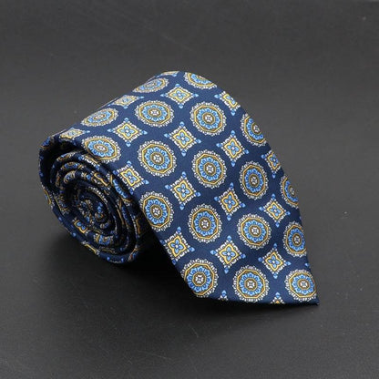 Buycenter Super Soft Silk Ties - 75mm Bohemian Necktie for Men - Buy Center US