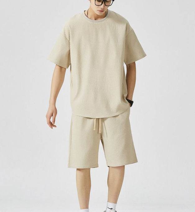 Buycenter Casual Sports Set - Loose Fit Short Sleeves & Shorts - Buy Center US