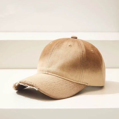 Distressed Gradient Denim Baseball Cap - Adjustable & Fashionable for All Seasons - Buy Center US