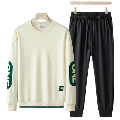 Buycenter Men's Spring Autumn Casual Sweatshirt & Trousers Set - Buy Center US