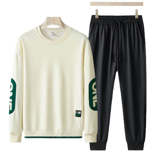 Buycenter Men's Spring Autumn Casual Sweatshirt & Trousers Set - Buy Center US