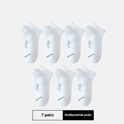 Buycenter Men's Thin Sport Socks - 7 Pairs, Breathable and Antibacterial - Buy Center US