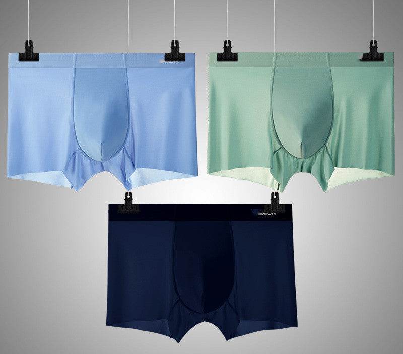 Buycenter Men's Ice Silk Traceless Underpants - Breathable Comfort, 3 Pack - Buy Center US