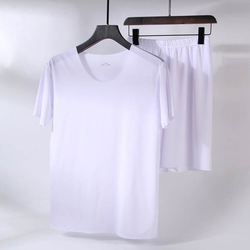 Buycenter Men's Summer Home Wear Suit - Short Sleeve & Shorts Set - Buy Center US