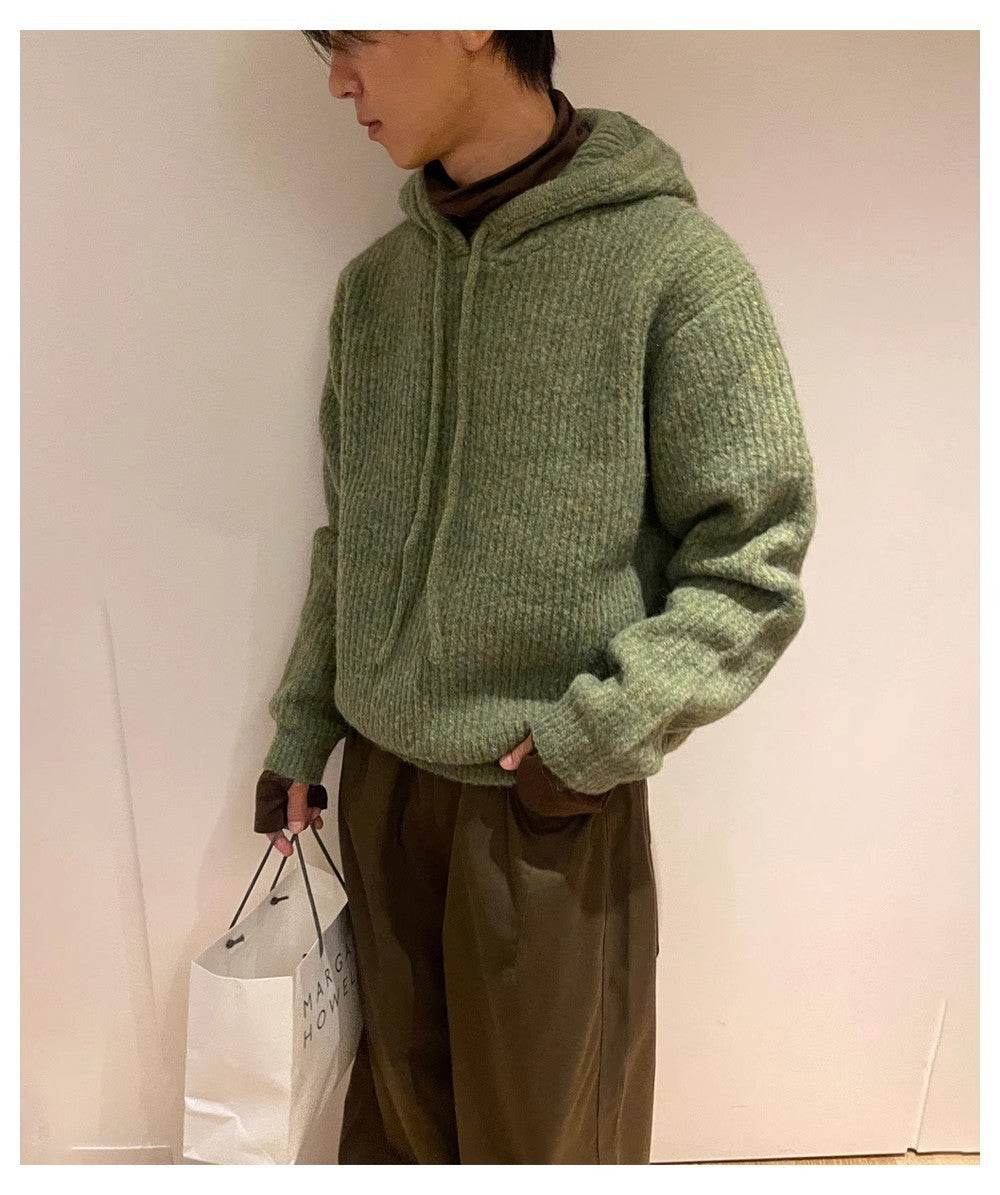 Buycenter Slouchy Thick Fluffy Sweater Jacket - Korean Style, Army Green - Buy Center US