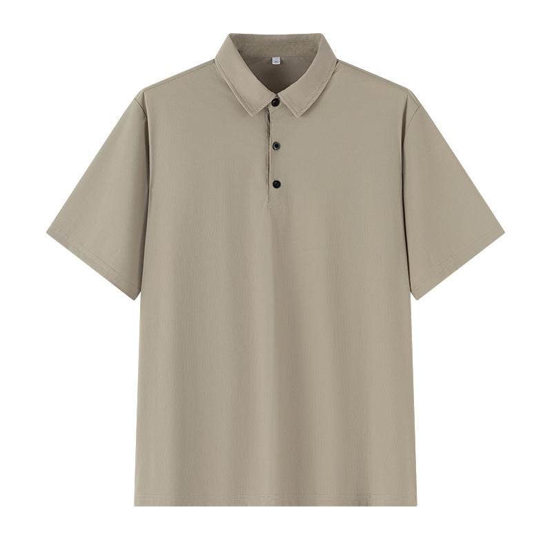 Buycenter Plus Size Seamless Polo Shirt - Ice Silk, Short Sleeve for Summer - Buy Center US