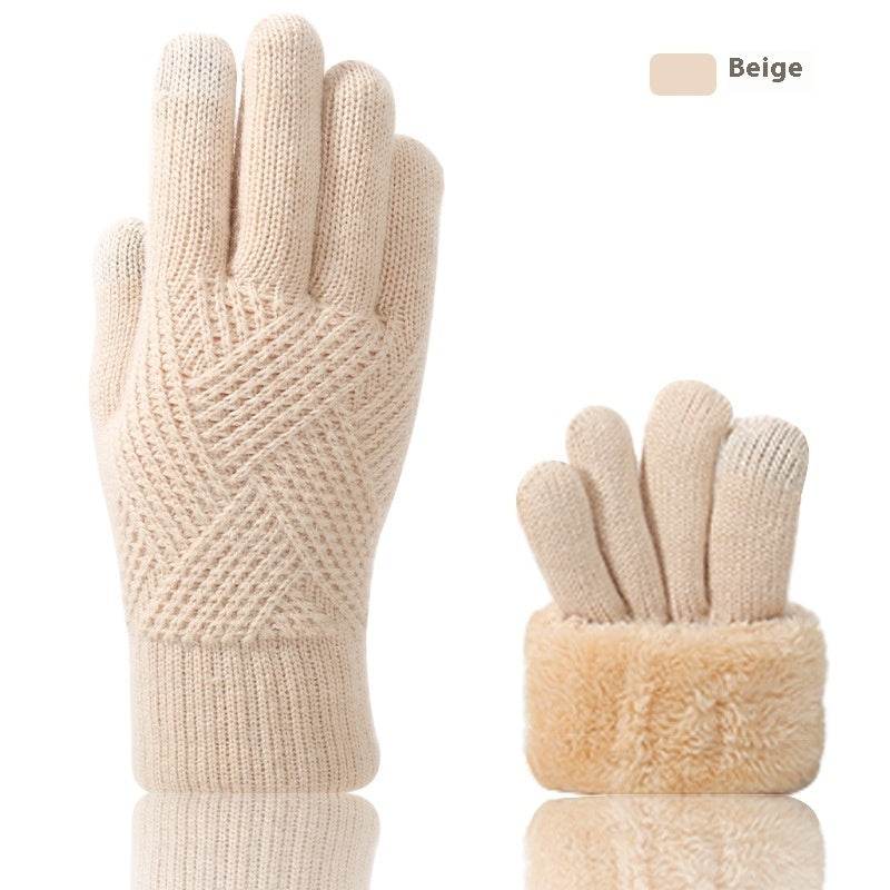 Double Layer Thermal Touch Screen Gloves - Windproof & Fleece-Lined Winter Wear - Buy Center US