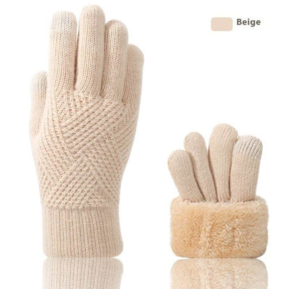 Double Layer Thermal Touch Screen Gloves - Windproof & Fleece-Lined Winter Wear - Buy Center US