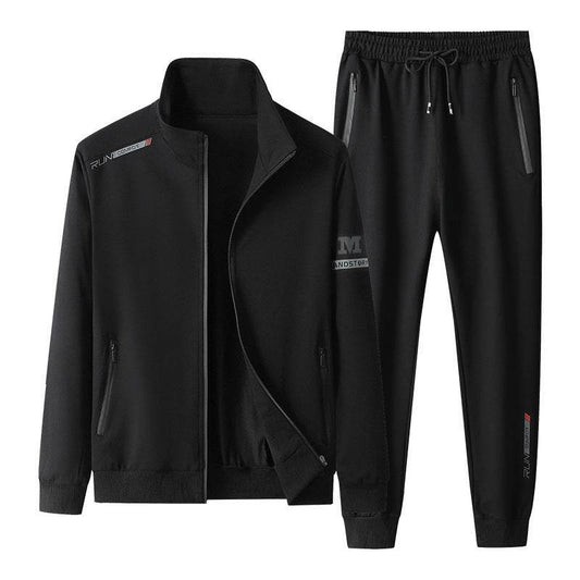 Buycenter Spring & Autumn Two-Piece Jacket Trousers Set - Available in 3 Colors - Buy Center US