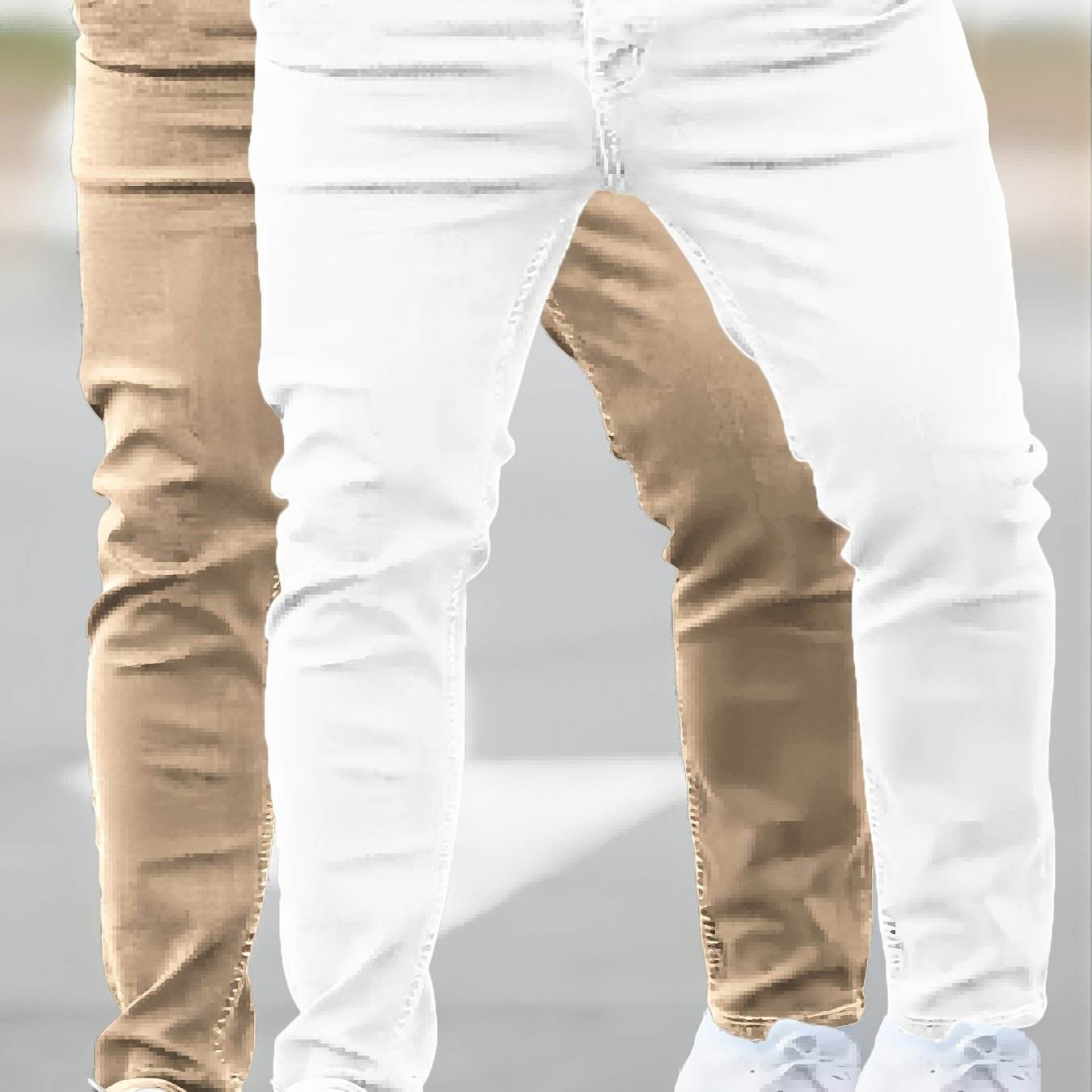 Gengyuan Shi Men's Premium Denim Jeans - Slim Fit Casual Style, All Seasons - Buy Center US