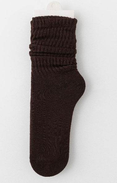 Stylish Pile Style Maillard Socks for Women - High Cylinder, Solid Colors - Buy Center US