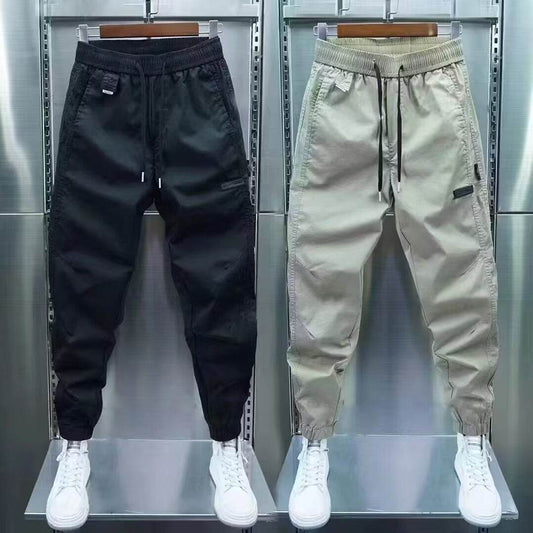 Trendy Slim Fit Casual Pants for Men - Solid Color, Lightweight Style - Buy Center US