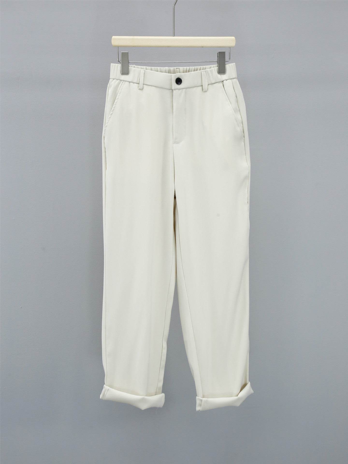 Buycenter Men's Casual Suit Pants - High-Grade Twill, Loose Fit Styles - Buy Center US