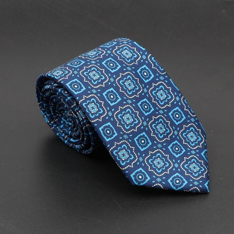 Buycenter Super Soft Silk Ties - 75mm Bohemian Necktie for Men - Buy Center US
