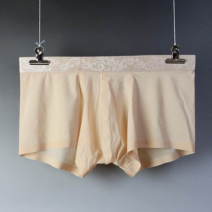 Buycenter Men's Ice Silk Boxer Briefs - Seamless Mid Waist Shorts - Buy Center US